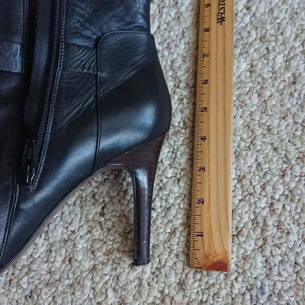Coach Mason Black Leather Ankle Boots Size 9.5B